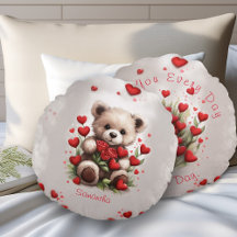 Nounours Cœur Mignon Ours en Peluche & Roses Saint