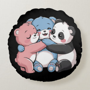Coussins Ronds Nounours mignons avec Panda