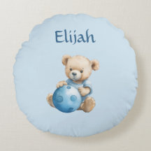 Nounours ours en peluche avec balle bleue