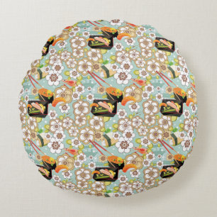 Coussins Ronds Nourriture japonaise : Motif 4 de sushi