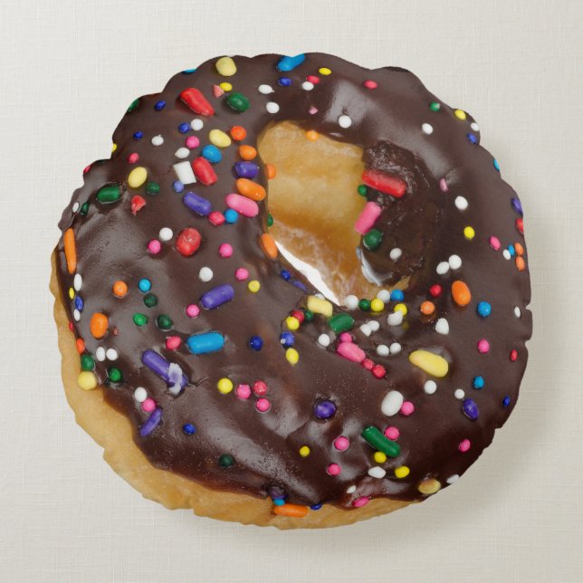 Coussins Ronds Nouveauté au chocolat Donut (Devant)
