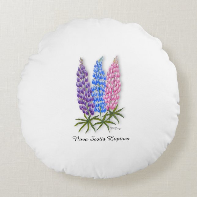 Coussins Ronds Nova Scotia Lupines (Devant)