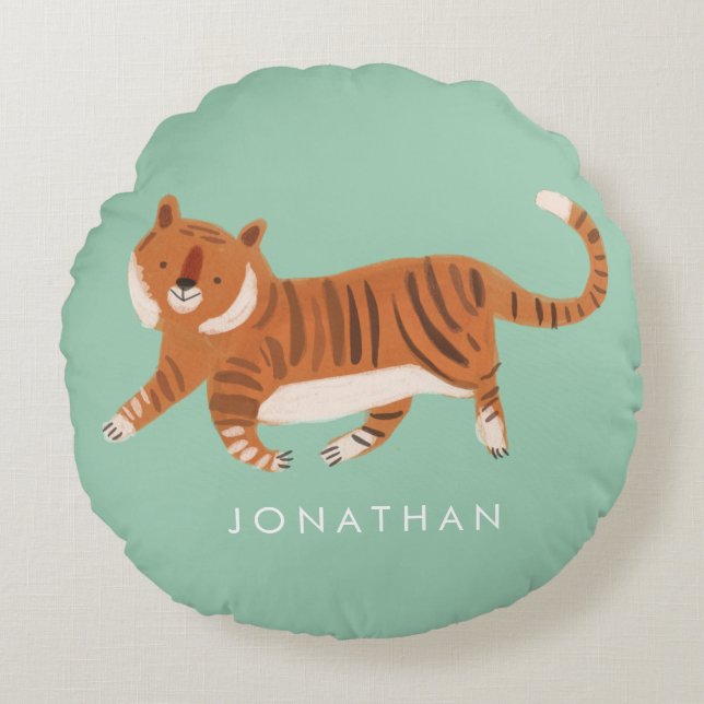 Coussins Ronds Nursery Cute Tiger Cute chambre bébé (Devant)