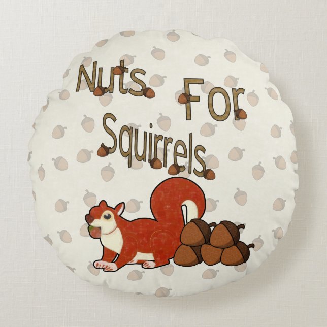 Coussins Ronds Nuts4écureuils (Devant)