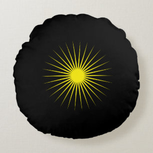 Coussins Ronds Oeil Attrayant Étoile Jaune Ronde Étoile Conceptio