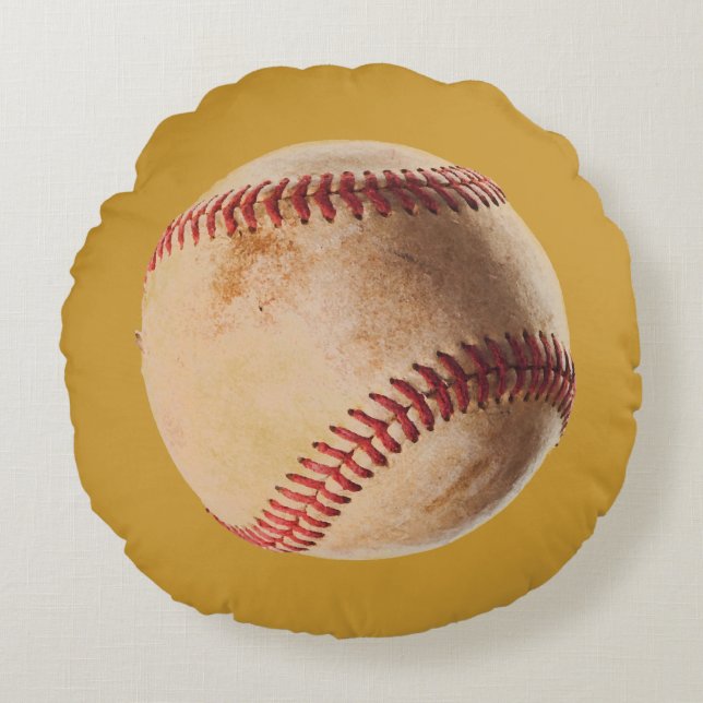 Coussins Ronds Oeuvre De Baseball (Devant)