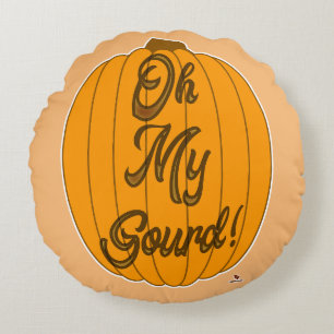 Coussins Ronds Oh My Gourd Citrouille saisonnier Toon