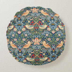 Coussins Ronds Oiseaux mignons, Thief fraise Art Vintage