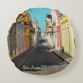 Coussins Ronds Old San Juan Cobblestone Street Photography