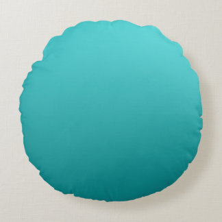 Coussins Ronds Ombre turquoise foncé
