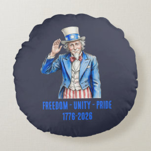 Coussins Ronds Oncle Sam Joyeux 14 juillet Patriotique