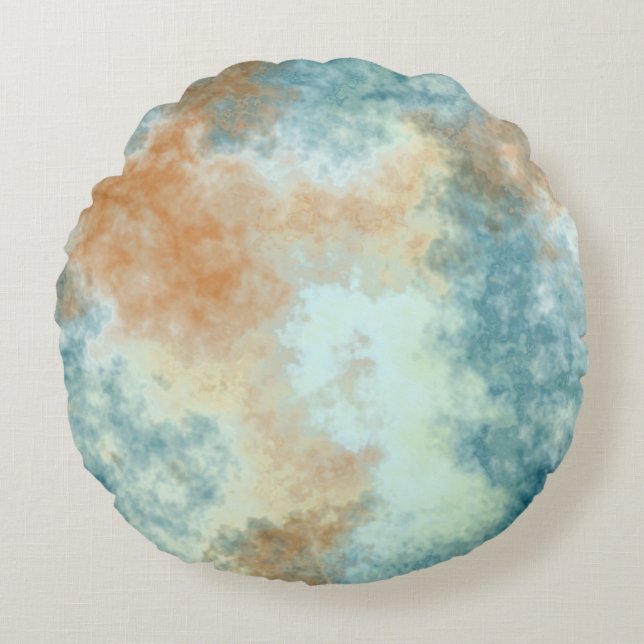 Coussins Ronds Or et Turquoise (Devant)