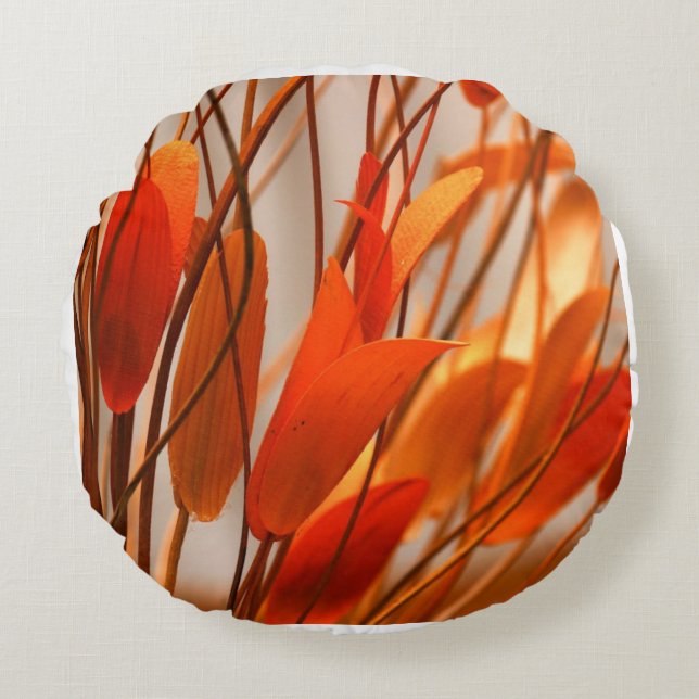 Coussins Ronds orange coloré (Devant)