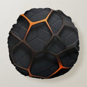 Coussins Ronds Orange noir