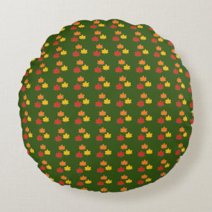 Coussins Ronds Oreiller à la feuille/halloween/automne