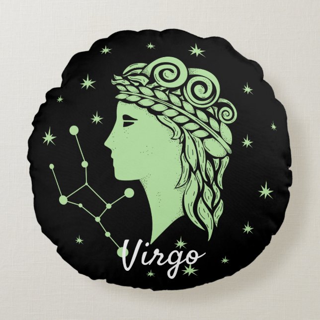 Coussins Ronds Oreiller à lancer de virus Zodiac (Devant)