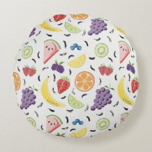 Coussins Ronds Oreiller à lancer Motif de fruits