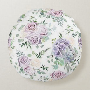 Coussins Ronds Oreiller à lancer Princess Rose Round Cotton
