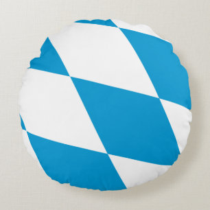 Coussins Ronds Oreiller à lancer rond avec le drapeau de la Baviè