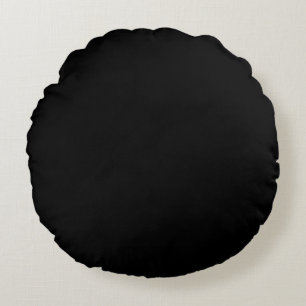 Coussins Ronds Oreiller à lancer rond de 16 po en noir solide per