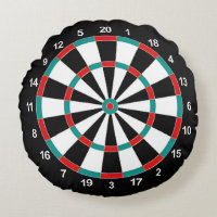 Oreiller à lancer rond en tableau