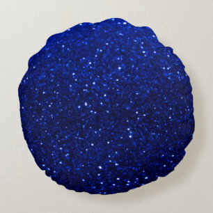 Coussins Ronds Oreiller à lancer rond Parties scintillant Bleu Ro