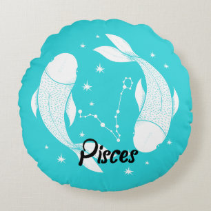 Coussins Ronds Oreiller à lancer Zodiac Pisces