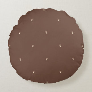 Coussins Ronds Oreiller à motif champignon minimal – Fond sombre