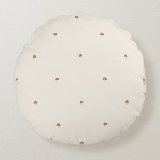 Coussins Ronds Oreiller à motif champignon minimal – Léger / Rond