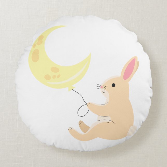 Coussins Ronds Oreiller ballon Bunny & Moon (Devant)