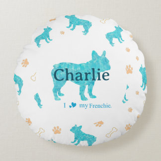 Coussins Ronds Oreiller jetable bleu pastel personnalisé de boule
