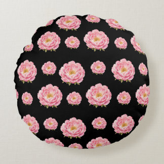 Coussins Ronds Oreiller jeté Fleurs Roses