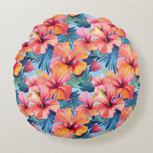 Coussins Ronds Oreiller jeté floral tropical