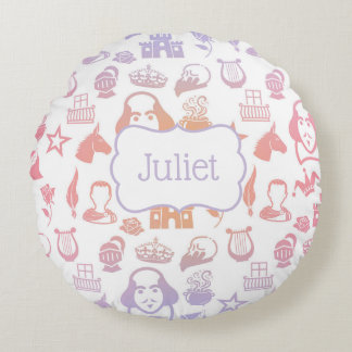 Coussins Ronds Oreiller jeté motif Sherbet Shakespeare