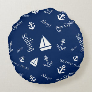 Coussins Ronds Oreiller jeté thème nautique