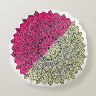 Coussins Ronds Oreiller Mandala Floral Radieux