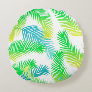 Coussins Ronds Oreiller Motif Feuille Palm - Tropical