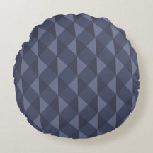 Oreiller rond à motif géométrique simple