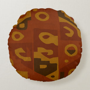 Coussins Ronds Oreiller rond à motif tribal boho