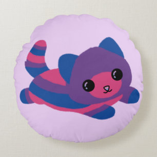 Coussins Ronds Oreiller rond Bisexuel Fierté Chat