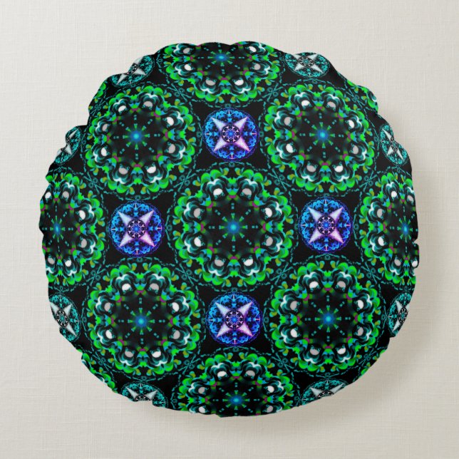 Coussins Ronds Oreiller rond brossé en polyester sur mesure (Devant)