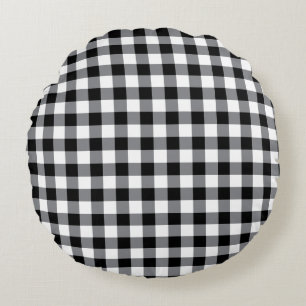 Coussins Ronds Oreiller rond - Carreaux de campagne