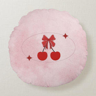 Coussins Ronds Oreiller rond cerise
