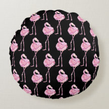 Oreiller rond de la série Tender Flamingo Design 3