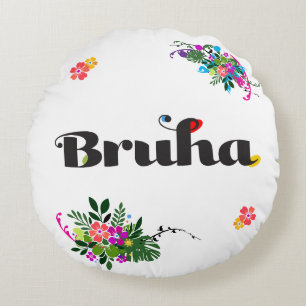 Coussins Ronds Oreiller rond drôle de bruha boho philippin vin