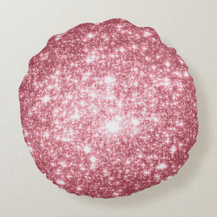 Coussins Ronds Oreiller rond étoiles roses