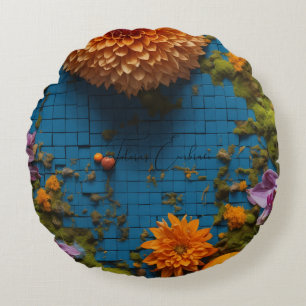 Coussins Ronds Oreiller Rond Flora's Embrace