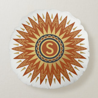 Coussins Ronds Oreiller rond géométrique Afrohemian personnalisé