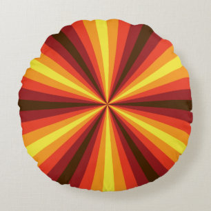 Coussins Ronds Oreiller rond illusion d'automne