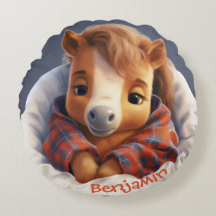 Coussins Ronds Oreiller Rond Jetable Personnalisable de Cheval Do